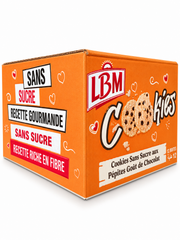 Cookies sans sucre aux pépites goût de chocolat 90g LBM