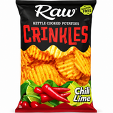 Chips ondulées RAW sans gluten saveur piment et citron vert - 90 g