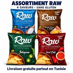 Assortiment Chips Raw Original 90g - 4 Saveurs