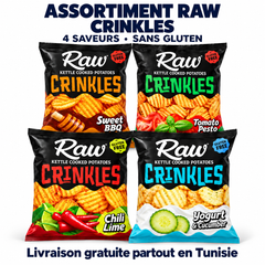 Assortiment Chips Raw Crinkles 90g - 4 Saveurs