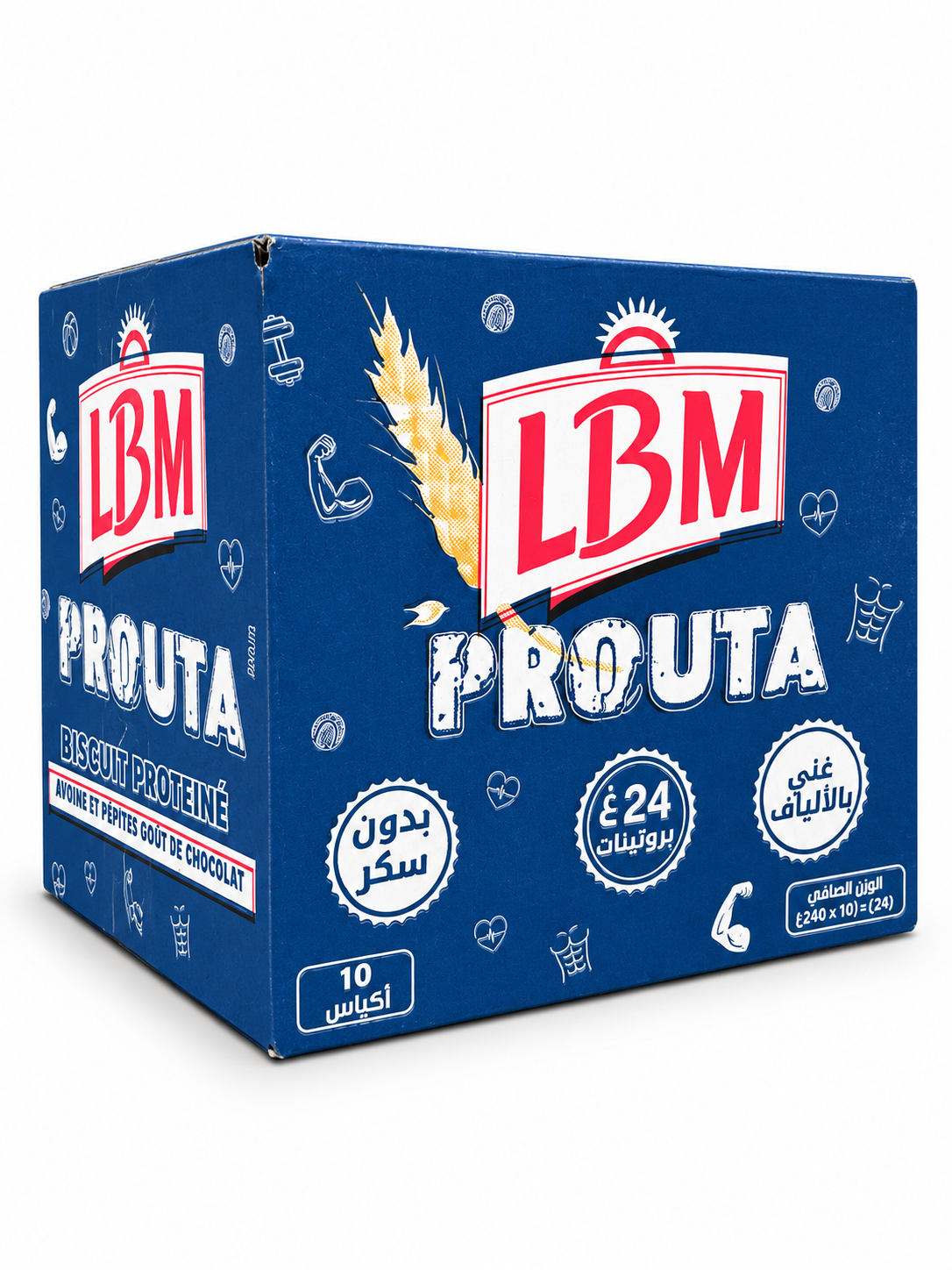 Biscuit protéiné LBM à l'avoine et aux pépites goût de chocolat 115g