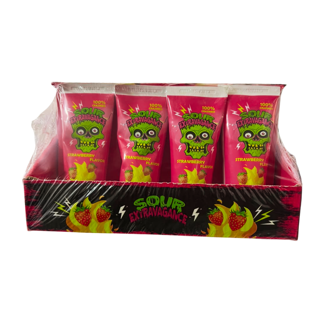 Chewingum Sour Extravagance goût Fraise 80g