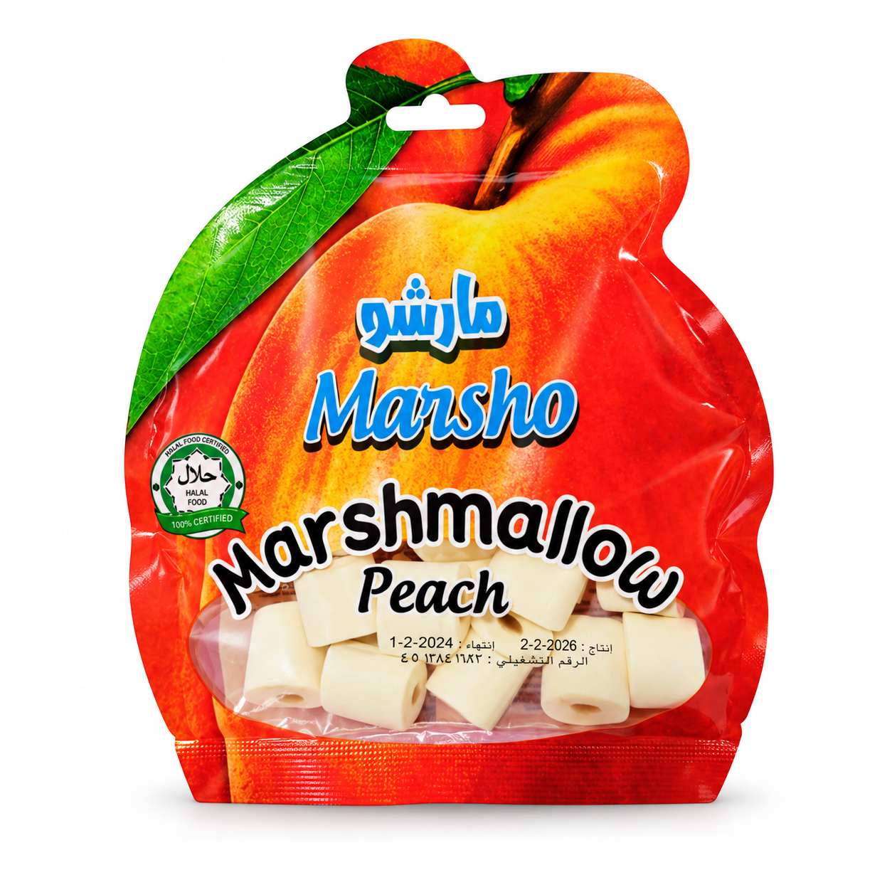 Marshmallow pêche 65g