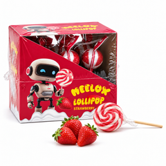 Sucettes Meelox lollipop fraise 17g